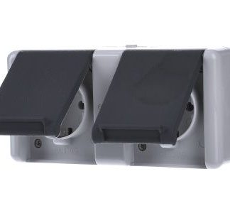 Двухпозиционная розетка Schuko - электрическая розетка 8220-1 W