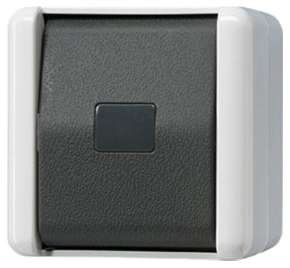 2-контактный переключатель - 1 тумблерный переключатель, серый, 833-2 W