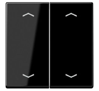 Кнопка-переключатель серии - стрелки - глухая крышка черного цвета A102PBFSW