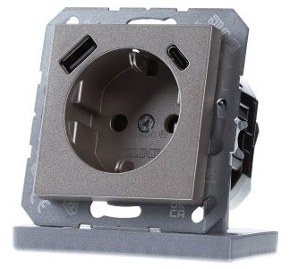 Розетка SCHUKO с USB-разъемом переменного тока - розетка A1520-15CACH