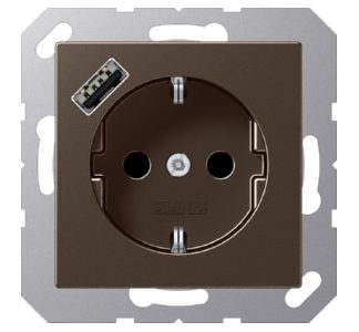 Розетка SCHUKO с USB-портом типа A - Вилка A1520-18AMO