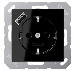 Розетка SCHUKO с USB-портом типа A - Вилка A1520-18ASW