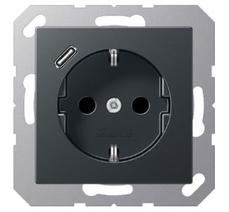 Розетка SCHUKO с разъемом USB Type-C - Вилка A1520-18CANM