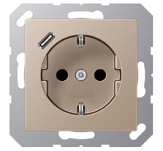 Розетка SCHUKO с разъемом USB Type-C - Вилка A1520-18CCH