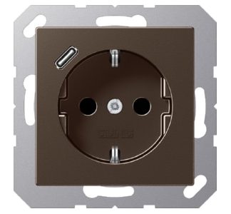 Розетка SCHUKO с разъемом USB Type-C - Вилка A1520-18CMO