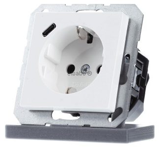 Розетка SCHUKO с разъемом USB Type-C - Вилка A1520-18CWW