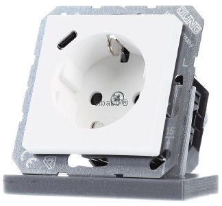 Розетка SCHUKO с разъемом USB Type-C - Вилка A1520-18CWWM