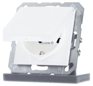 Розетка SCHUKO с откидной крышкой - Вилка A1520BFKIKLWWM