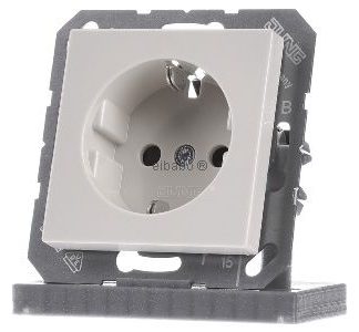Розетка Schuko белого цвета - электрическая розетка A 1520 KI