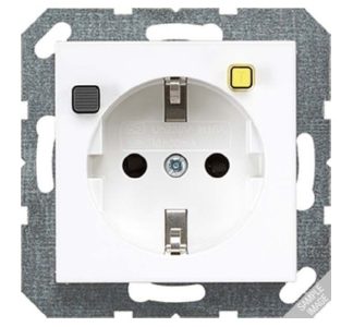 Розетка Schuko FI - защитный контакт розетки A5520.30AL