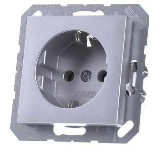 Алюминиевая розетка Schuko - электрическая розетка A 1520 AL
