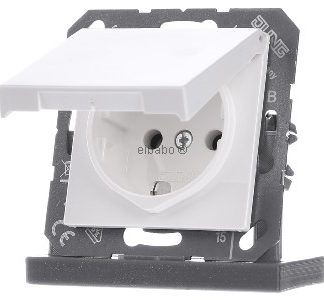 Розетка Schuko альпийского цвета - Электрическая розетка A 1520 BF KL WW