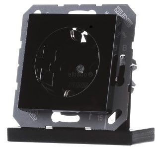 Розетка Schuko черная - электрическая розетка A 1520 BF SW