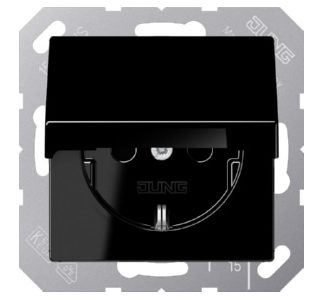 Розетка Schuko черная - электрическая розетка A 1520 BFKL SW