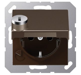 Розетка Schuko 16A 250V с откидной крышкой - Электрическая розетка A 1520 BFKLSL MO