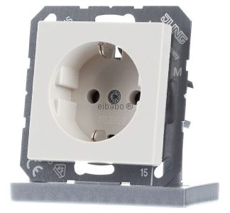Розетка Schuko без зажима, белая - Электрическая розетка A 1520 N