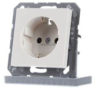 Розетка SCHUKO без зажима, белая - Защитный контакт для розетки A 1520 N KI