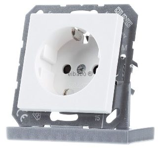 Розетка SCHUKO или Alpine White Claw - Защитный контакт розетки A 1520 N KI WW