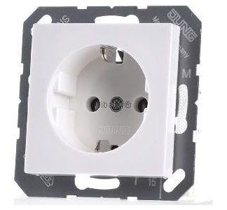 Розетка Schuko без зажима, альпийский белый - Электрическая розетка A 1520 N WW