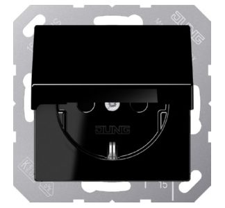 Розетка SCHUKO 16 А 250 В, черная - Розетка (A 1520 NKL SW)