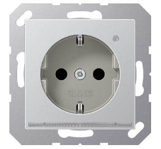 Розетка SCHUKO 16A 250V для светодиодной лампы ориентации WS - Электрическая розетка A 1520-O AL LNW