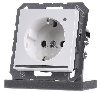 Розетка SCHUKO 16A 250V для светодиодной ориентирующей лампы ws - Электрическая розетка A 1520-O WW LNW