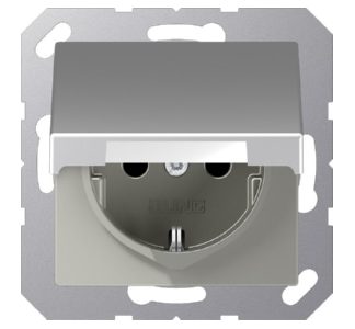 Розетка SCHUKO 16 А 250 В, алюминиевая - Розетка (A 1521 BFKL AL)