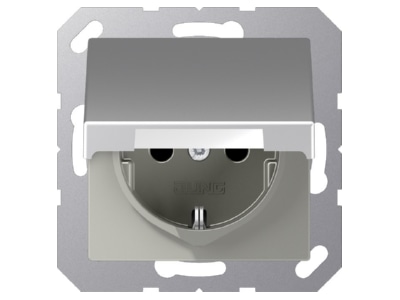 Розетка SCHUKO 16 А 250 В, алюминиевая - Розетка (A 1521 BFKL AL)