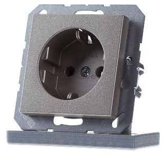 Розетка SCHUKO 16A 250V, цвет шампанское - Розетка (A 1521 CH)