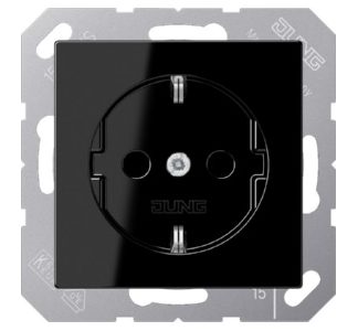 Розетка SCHUKO 16 А 250 В, черная - Розетка (A 1521 SW)