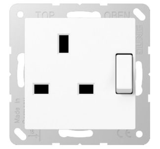 Розетка с выключателем AWS 13A 250V 2-полюсная uE - Электрическая розетка A 3171 WW