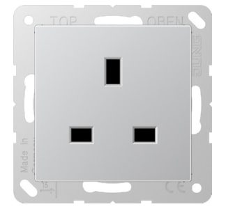 Розетка 13А 250В, алюминиевая - Розетка (A 3521 AL)