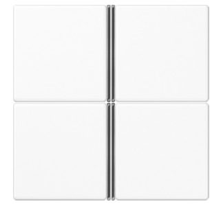 Комплект из 4 кнопок, альпийский белый, в сборе - накладка на переключатель белого цвета A 404 TSA WW