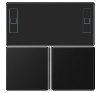 Комплект кнопок KNX для контроллера Comfort - Защитная накладка для переключателя, черная A 4093 ...