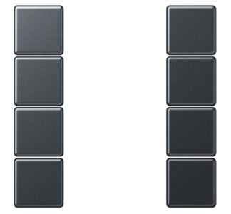 Комплект из 4 ключей, полный, антрацитового цвета - накладка для переключения на ключи антрацитового цвета A 504 T...