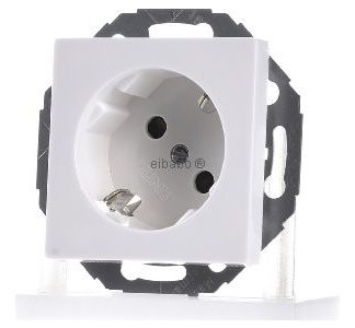 Розетка Schuko Alpine White 45 градусов - Электрическая розетка A 520-45 KI WW