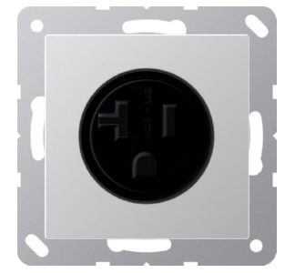 Алюминиевая розетка 20А 125В с защитным контактом. - Вилка (A 521-20 AL)