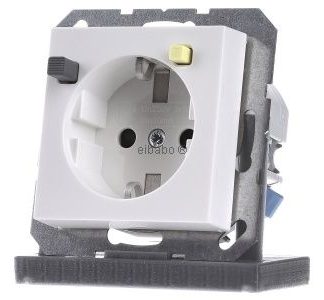 Розетка Schuko FI - защитный контакт розетки A5520.30WW