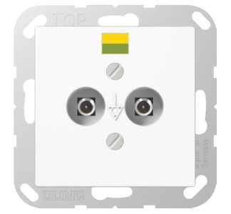 Розетка для выравнивания потенциалов, 2 вилки - Заземляющая розетка A 565-2 WW