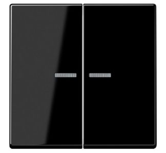 Rocker 2x sick. Black - Switch/Button Cover Black A 595 BF KO5 SW