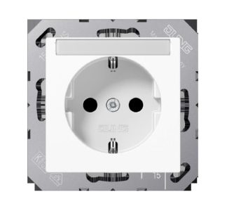 Розетка SCHUKO альпийского цвета - защитный контакт для розетки ABA 1520 BFNA WW