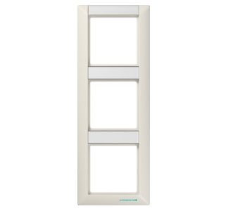 Тройная рама ws вертикальная - трехсекционная рама кремово-белого цвета ABAS 583 NA