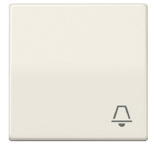 Белый значок кнопки BELL - Декоративная накладка для выключателя/кнопки ABAS 591 K