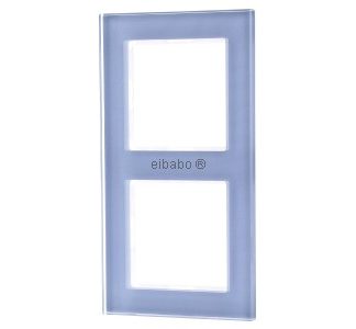 Рамка из стекла 2x bl/gr горизонтальная/вертикальная - Рамка 2x серая AC 582 GL BLGR