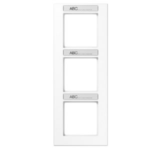 Трехсекционная рамка с вертикальной надписью, альпийский белый - трехсекционная рамка белая AC 583 BFNA WW