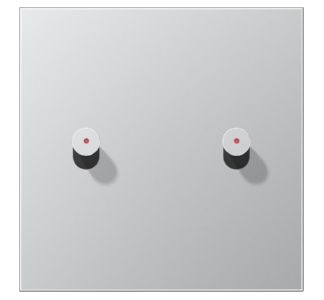 Одинарная крышка с двумя переключателями KO - Крышка для переключателя/кнопки AL 12-5 KO K 0