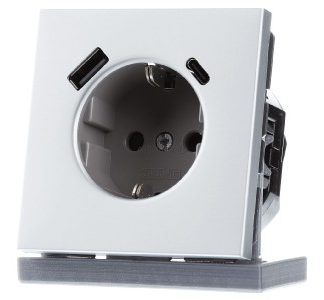 Розетка SCHUKO 16 А 250 В с защитой контактов - Защитный контакт розетки AL 1520-15 CA