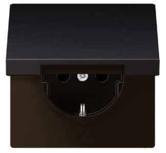 Розетка Schuko 16A 250V с откидной крышкой - электрическая розетка AL 1520 KL D
