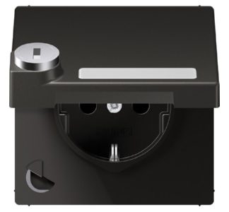 Розетка Schuko 16A 250V с защитой от случайного контакта - алюминиевая электрическая розетка...