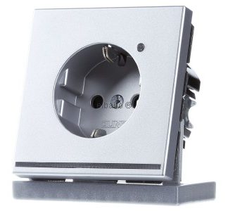 Патрон SCHUKO 16A 250V для светодиодной лампы ориентации WS - Заземляющий контакт патрона AL 1520-O LNW